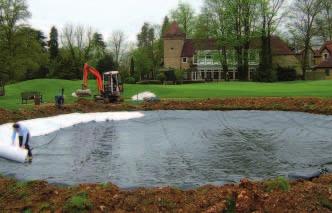Badgemoor Park Golf Club 2 Geotextile underlay is installed to provide a