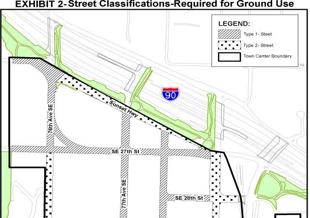 9 of 38 3/10/2015 1:45 PM Classification Location Ground Floor Use Requirement years on the site. Type 2 Street All of Sunset Highway 76th Ave. SE south of SE 27th St. All of 80th Ave. SE SE 32nd St.