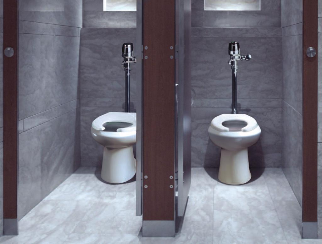Toilets Single- or dual-flush Sloan toilets are engineered for high use, high performance and high efficiency.