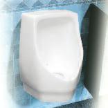 ¼ gpf Single Flush ½ gpf Single Flush Wash-Down: Small These urinals work well