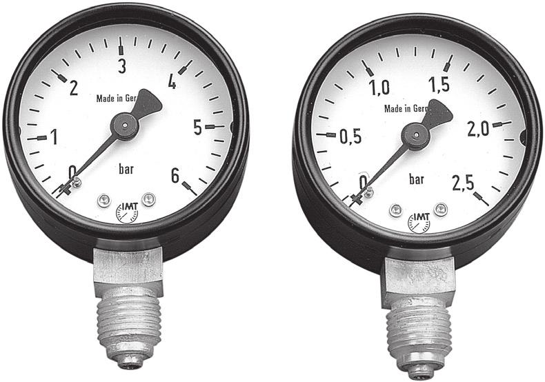 6 Manometer All connection units Esco 10-30 may optionally be equipped with a manometer. This allows monitoring of the valve admission pressure during operation.