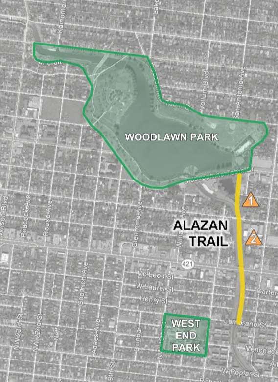 ALAZAN CREEK TRAIL 1. Casting Pond a. West End Lake b. Fish hatchery 2. Neighborhood History a.