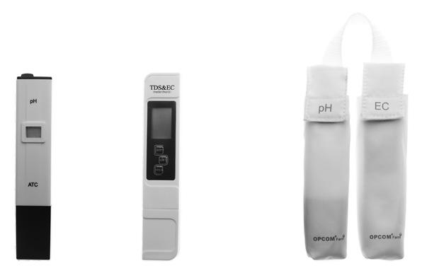 D3. EC / ph Meter Use and Calibration ph meter EC meter The ph and EC meters come with a convenient, protective bag that you can hang by your. Usage : Remove the protective cap.