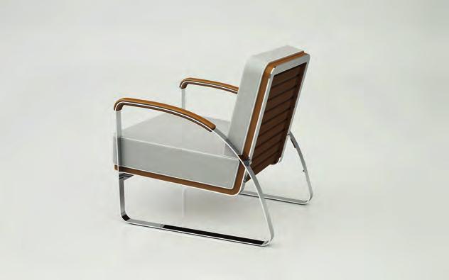 BALTIC LOUNGE CHAIR Solid teak and polished stainless steel Removable seat and back cushions Dimensions