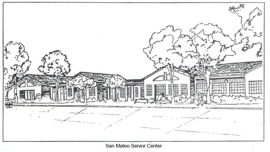 The San Mateo Senior Center completed in July, 1990, has been constructed with several design features that make it complement the character of the surrounding single-family neighborhood.