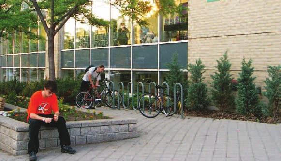 Guideline 24: Provide site furnishings such as benches, bike racks and shelters, at building entrances and amenity areas.