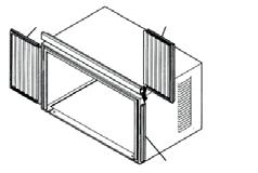 9. Add two foam inserts to holes in top of cabinet where shipping screws were removed from (see Fig. 6). Fig. 6 Shipping Packaging 10. Your unit may come with internal packaging.