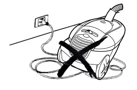 Do not run the appliance over the power cable. Always remove the plug from the power socket when the appliance is not in use and before carrying out any cleaning or maintenance operations.