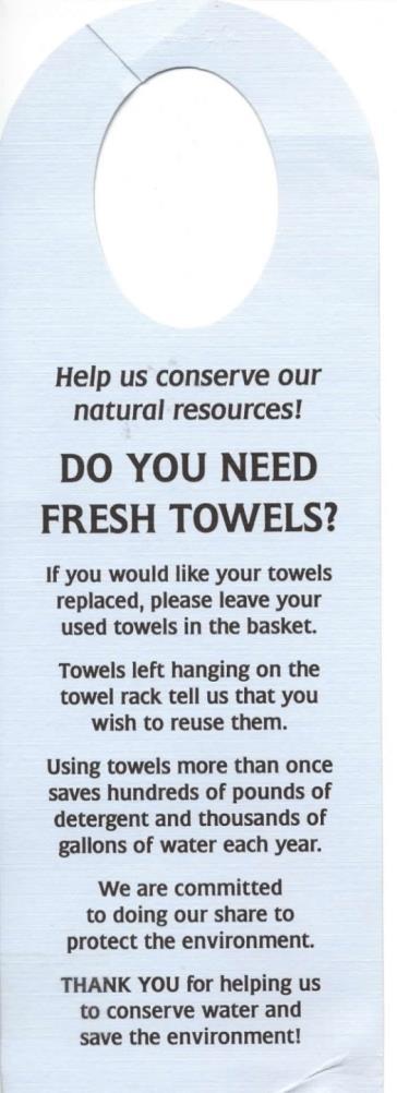 Original Towel Messaging Old Message: