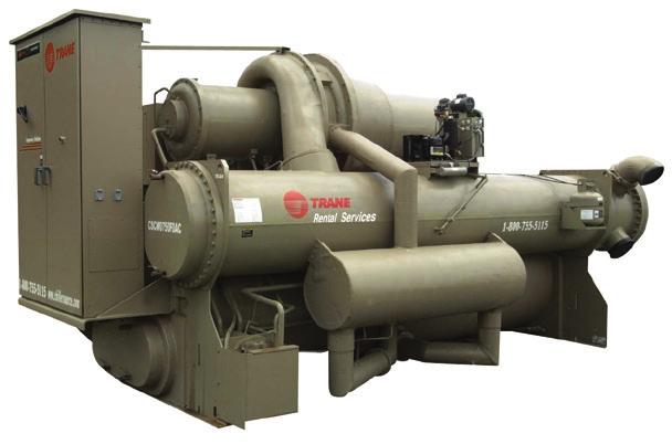 process and comfort applications 25 500 ton 480V Integrated pumps on most models Water-cooled Chillers Modified to install easily to provide fast temporary backup or