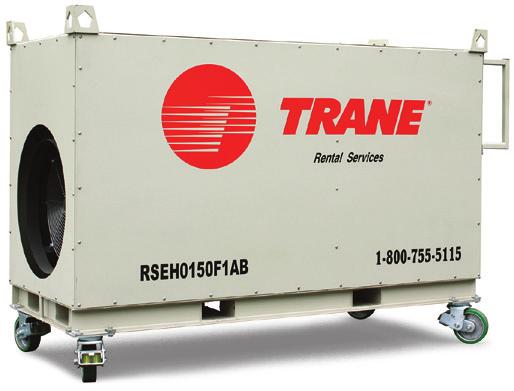 HEATING Electric Heaters Electric heaters from Trane Rental Services provide clean, electric heat that is free from the moisture and fumes