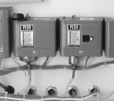 6.12 REFRIGERANT SAFETY SWITCHES ON CHILLERS A. All Temptek chillers use high pressure and low pressure safety switches on the refrigerant circuit.