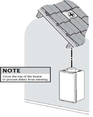 Installation Instructions Everhot Vertical Discharge Vent System Identify the vent location Figure 37 Determine the location where the roof discharge terminal will be installed.