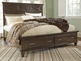 touch Drawer pulls are finished in a burnished silver color Fully finished drawers have ball bearing side glides and dovetail construction Beds available: King Storage Bed (56S/58/97S) No box spring