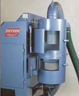 Cabinet size, air input through the blast gun, the application and whether the cabinet usage is intermittent, regular or