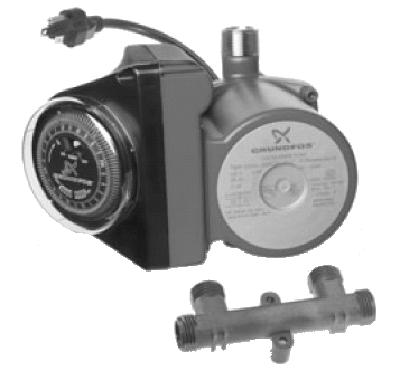 HEATING- Heating Accessories Page X - 2 Grundfos Hot Water Recirculator Kit Includes:1 pump & 1 valve B&G Bearing Assemblies Pump Technical Data: