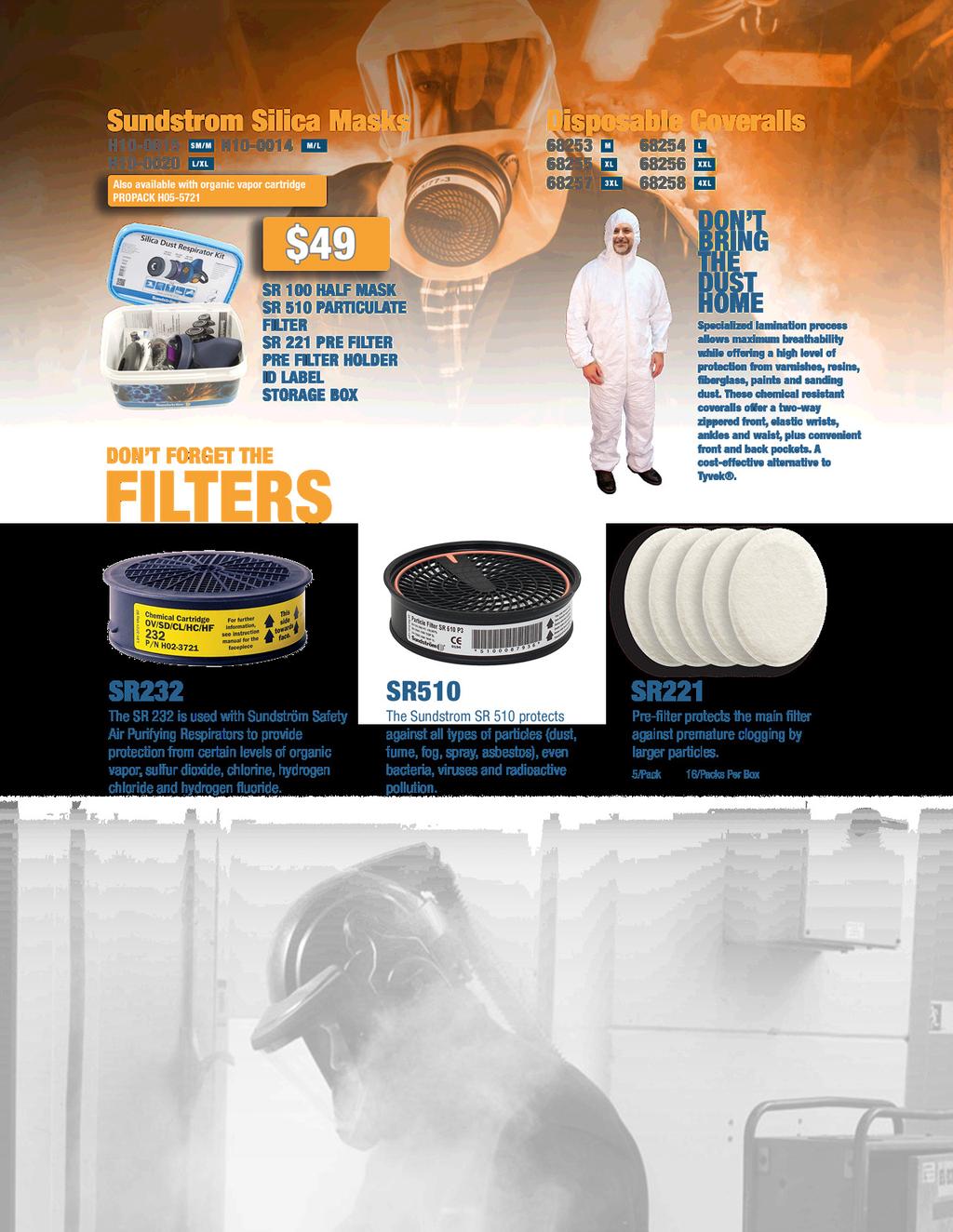 MUST BE REPLACED DAILY FAR LESS COST OVER TIME KIT Sundstrom Pre-filters extend P100 filter life up to 5 TIMES longer and are 40% less expensive over time than N95 disposable respirators.
