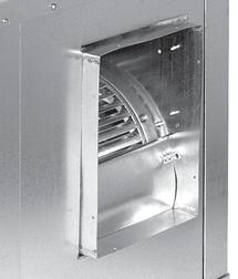 Features and Benefits Blower Housing The blower housing protrudes from the side of the cabinet, allowing adequate material for connection to a flexible duct.