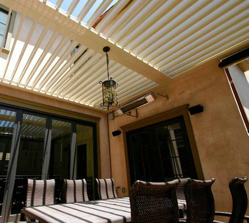 Styling options Equinox Louvered Roof system allows for complete customization to compliment your home s style.