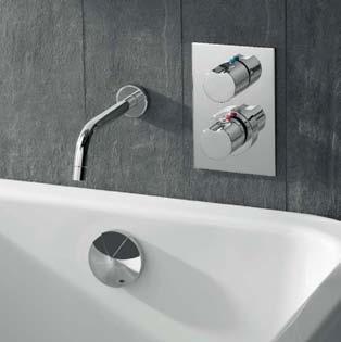 5A76C00 Thermostatic wall-mounted bath shower mixer with.