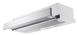 Curved Glass Canopy Rangehood RH62GB Stainless steel & glass finish 750m3/hr extraction Black glass fascia 3 speed touch controls 2