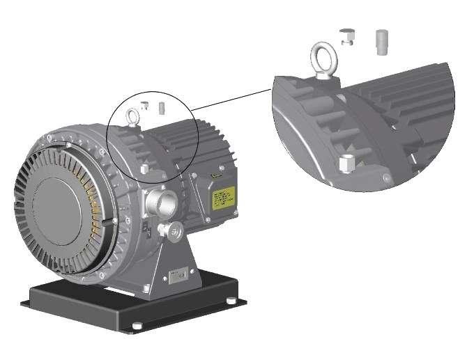 ISP-250C Air-flush port Fit plug Remove air-muffler