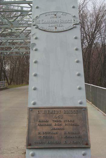 4.2.12 Shade Street Bridge Score: 58 Wilmot Township Documentation Builder The Shade Street Bridge was built by the Canadian Bridge Company. 223 Age The Shade Street Bridge was built in 1953.