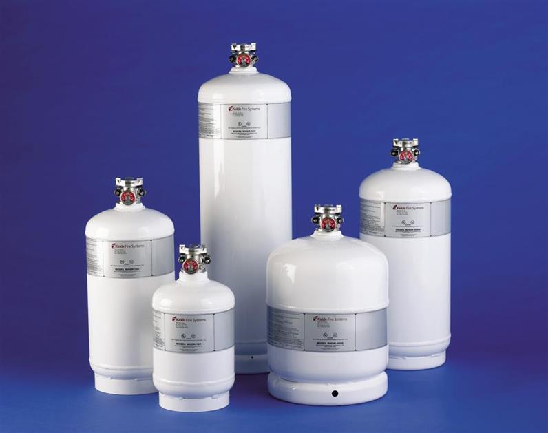 System Components Kidde Cylinders 5 different sized cylinders