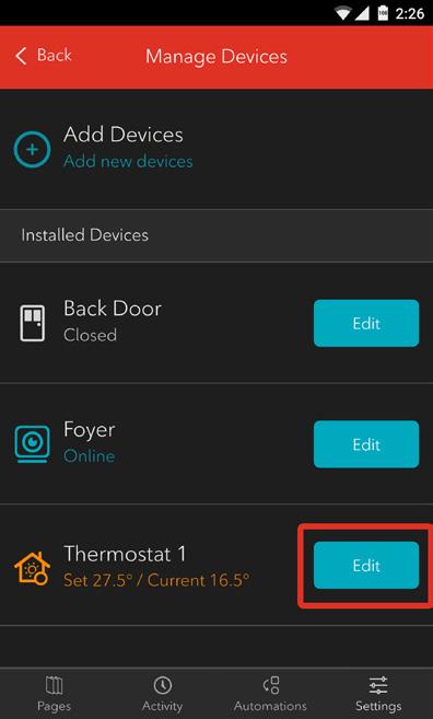 How to remove this device from your system: Should you need at any point in the future to remove your Smart Thermostat from your Rogers Smart