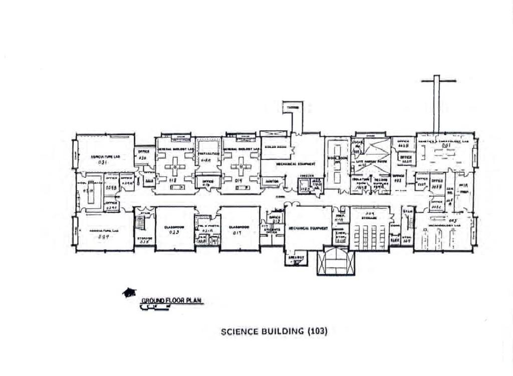 Figure 2-3 Cavness Science Building Diagram