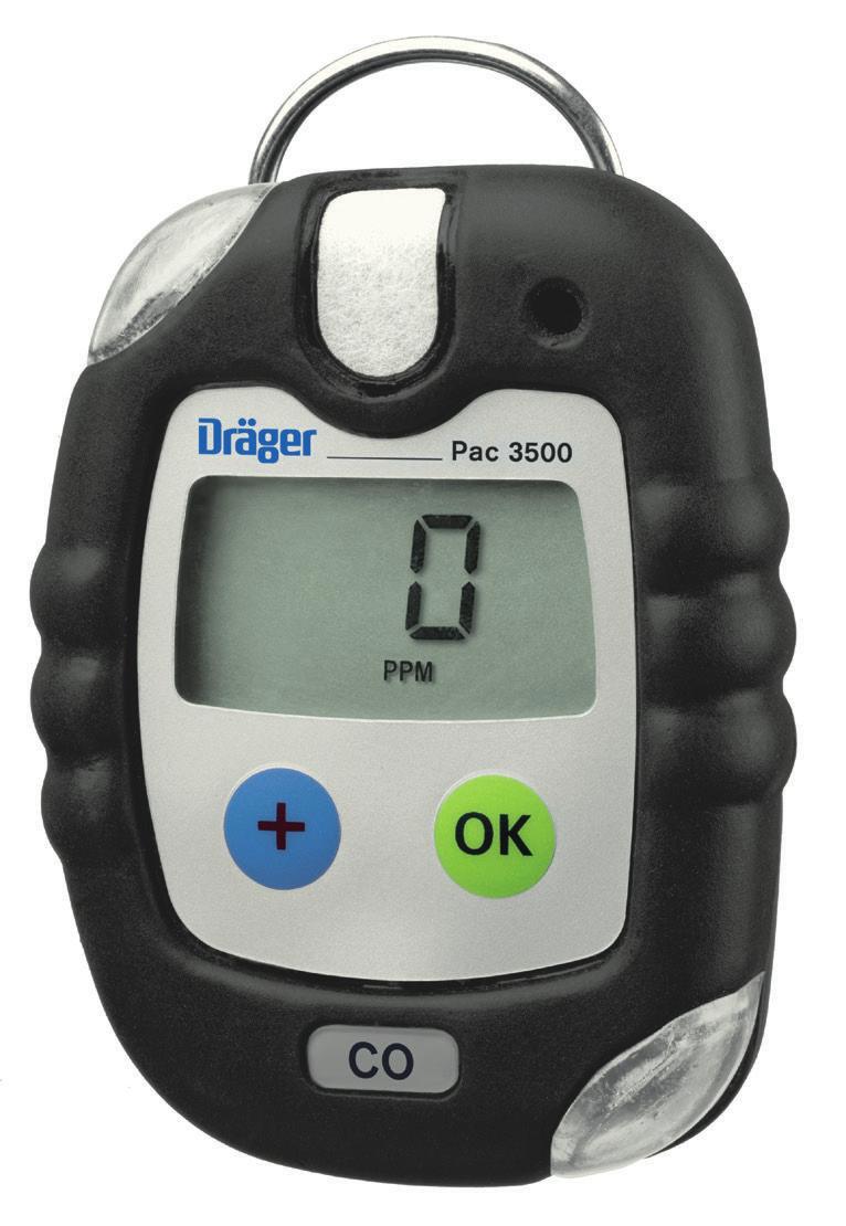 Dräger Pac 3500 Single-Gas Detection Device Fast and reliable, accurate and maintenance-free for up to 2 years: Dräger Pac 3500 is ideal for the industrial personal monitoring of carbon monoxide,