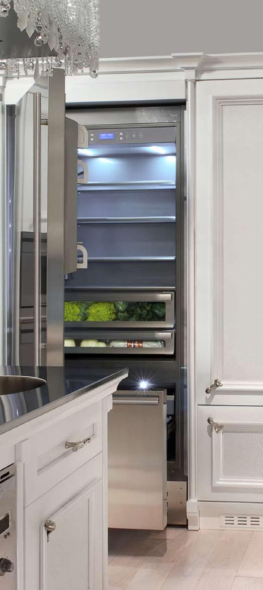 Fhiaba Features OptiView Two LED arrays light the refrigerator from above, while individual spot lights illuminate distinct areas of the fridge compartment, Fresco and Tri Mode drawers.