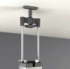 through false ceiling Quick and easy to mount Ceiling fixing (4) Spring-loaded and adjustable