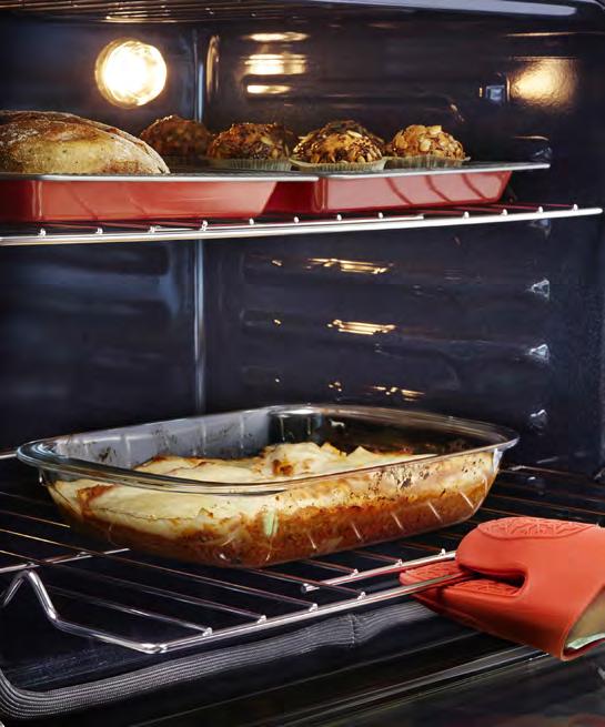 21 FAN CONVECTION spreads preheated air evenly throughout the oven which means