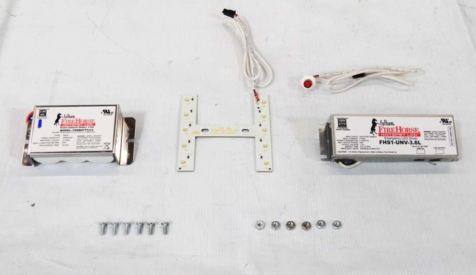 3.1 HOTSPOT LED KIT PARTS Figure 2a: Hotspot LED Kit Parts FHSKIT-TXXXHX LED Kit Parts: A) Hotspot LED Module Part Number: FHS3-AR-6W-SH or FHS3-AR-10W-SH or FHS4-AR-8W-LH or FHS4-AR-10W-LH