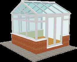 14 Gable Gable style conservatories have 2 sloped roof sections