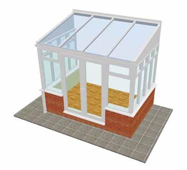 16 Lean-to An ideal solution to extend your living space with a sun room or garden room. Choose a two walled option to give a more substantial design.
