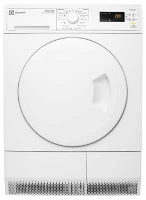 Drying Condenser Dryer features Take advantage of the large capacity that can take a full wash load even when spun at a low gentler spin speed.