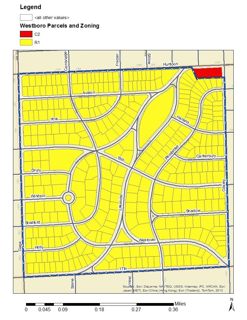 Map and Description of Boundaries The Westboro Neighborhood Conservation District encompasses all properties within the area bounded on the North by Southwest Huntoon Street, on the East by Southwest