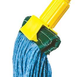 corrosion and has an adjustable spring clamp. The open jaws accommodate any size mop head.
