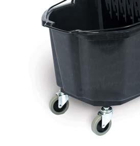 26, 35 & 44-Quart Heavy-Duty Side Press Wringer Bucket Combo Commercial grade industrial plastic  Attached 3 non-marking