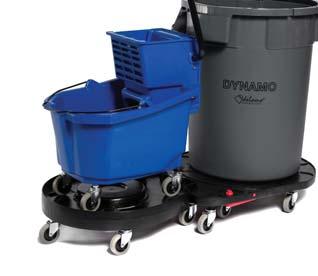 transforms into a tandem waste/ recycle collection system.