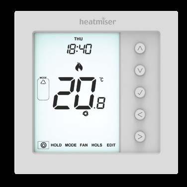 To turn the thermostat off completely, scroll to the Power Icon and hold the key for approximately 3 seconds until the display goes