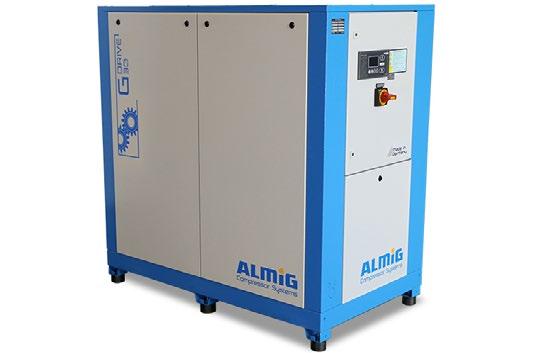 G-DRIVE Air Compressors Featuring high-efficiency motors, direct-coupled gear drives and advanced air-end technology, ALMiG G-DRIVE air compressors provide class leading free air delivery.