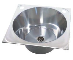Laundry BENCHLINE LAUNDRY INSERT SINK Stainless steel bowl 45L, 2 tap hole 630L x 470W x 220mm