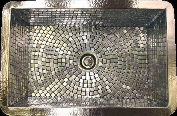 V031 Drain Finish (Standard 3.5" drain Included.) Stainless Steel Mosaic Kitchen V031 30" x 20" x 10" deep 3.