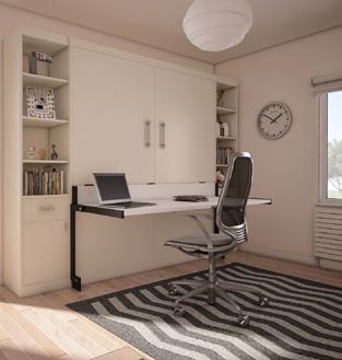 6 Studio Desk WallBeds Australia can supply you with the Studio Desk mechanism only. Or the complete Studio Desk package to create a beautiful study desk that complements your room.