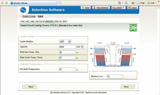 34 8. Website The BAC selection software can be accessed through our web site www.baltimoreaircoil.com (European Operations).