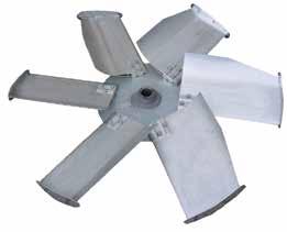Axial fan units require approximately half the fan motor kilowatt of comparably sized centrifugal fan units, offering significant life-cycle cost savings.
