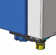 5. If you find your refrigerator rocks from corner to corner, it means your floor is uneven. Find a piece of plastic or hardboard etc. and pack it firmly under the roller. 6.